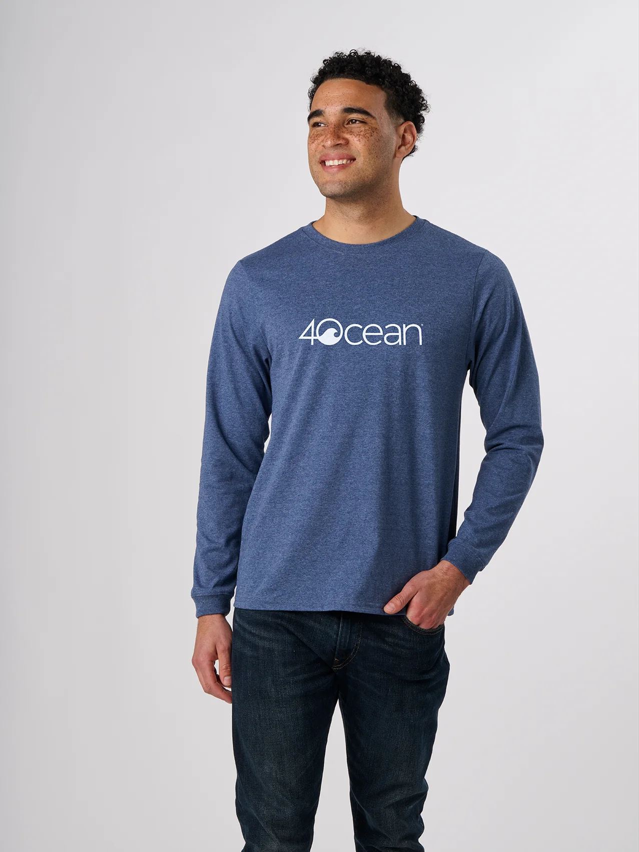 4ocean Logo Long Sleeve Eco T-Shirt - Image 5