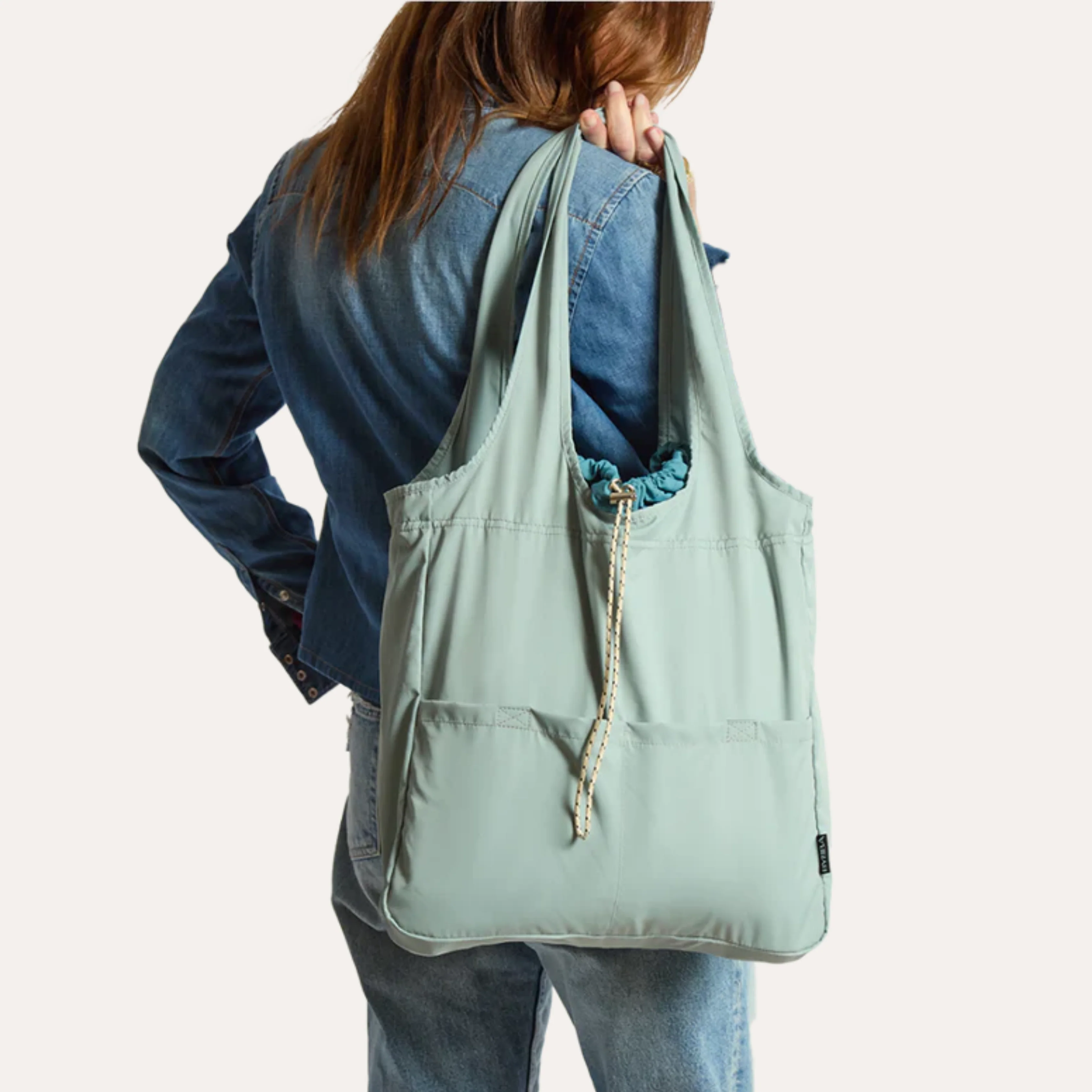 BYBBA x 4OCEAN THE BALOS PACKABLE TOTE BAG / MISTY BLUE - Image 3