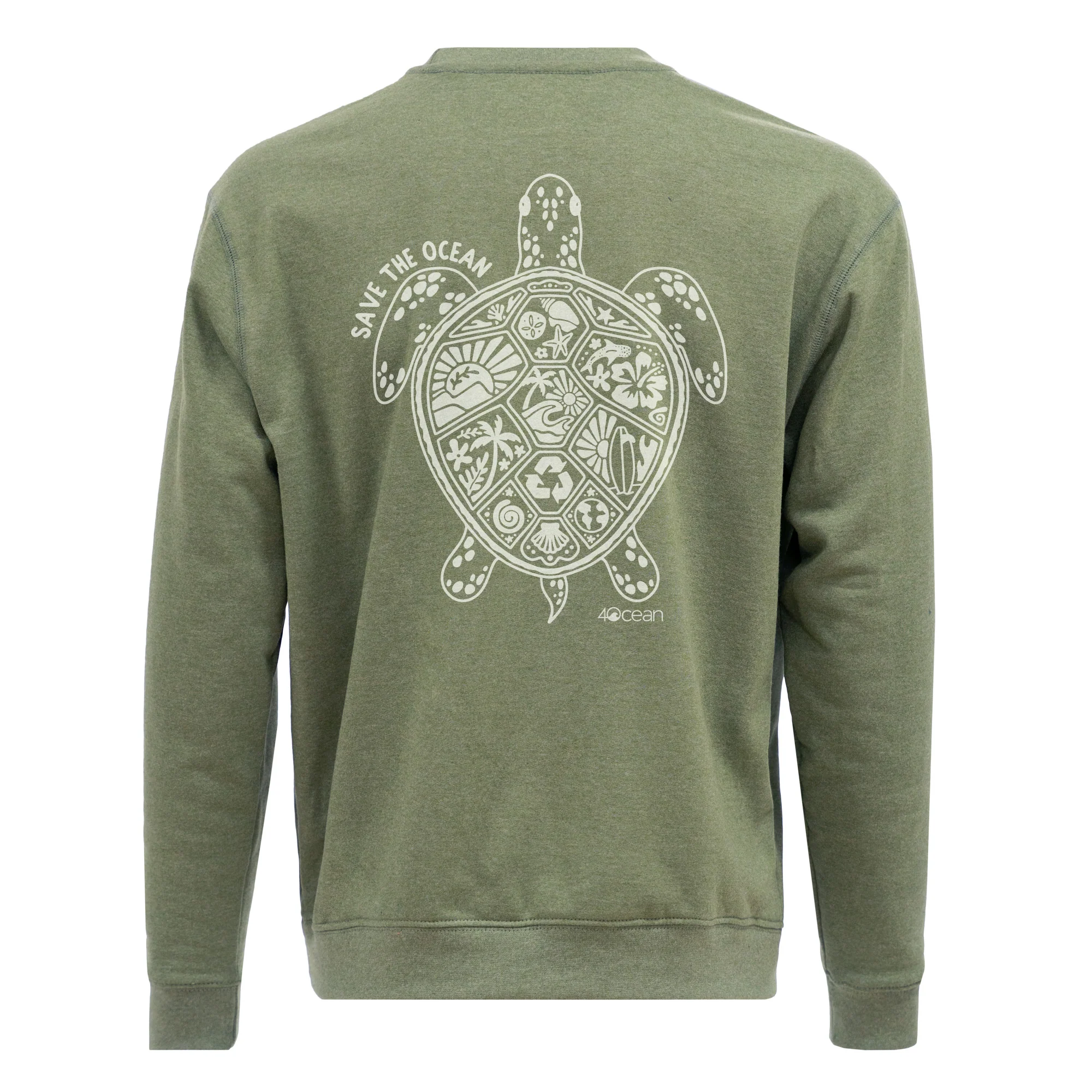 Save the Ocean Unisex Crew Fleece Sweatshirt - Image 9