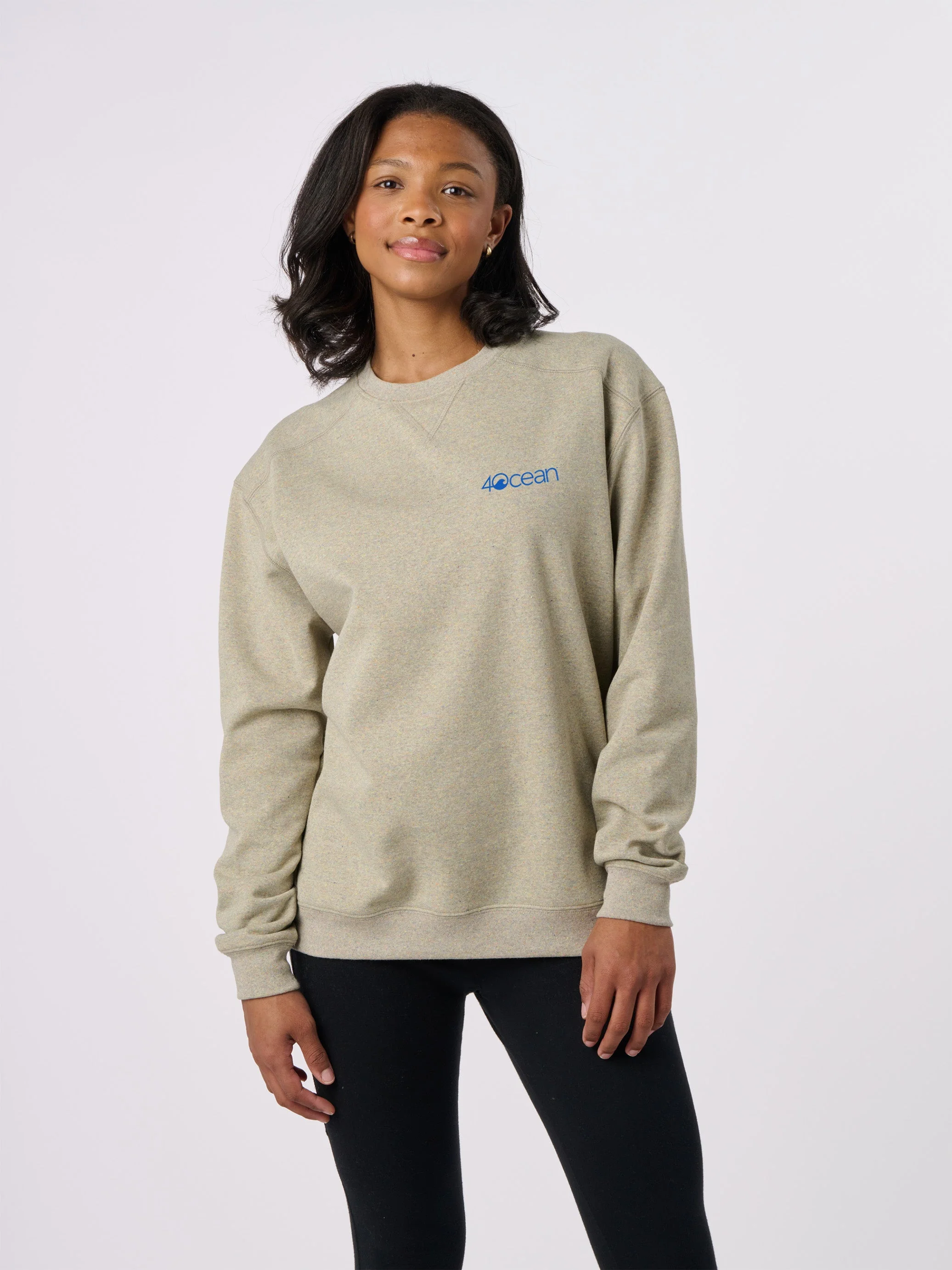 Shark Microplastic Unisex Crew Fleece Sweatshirt - Image 4