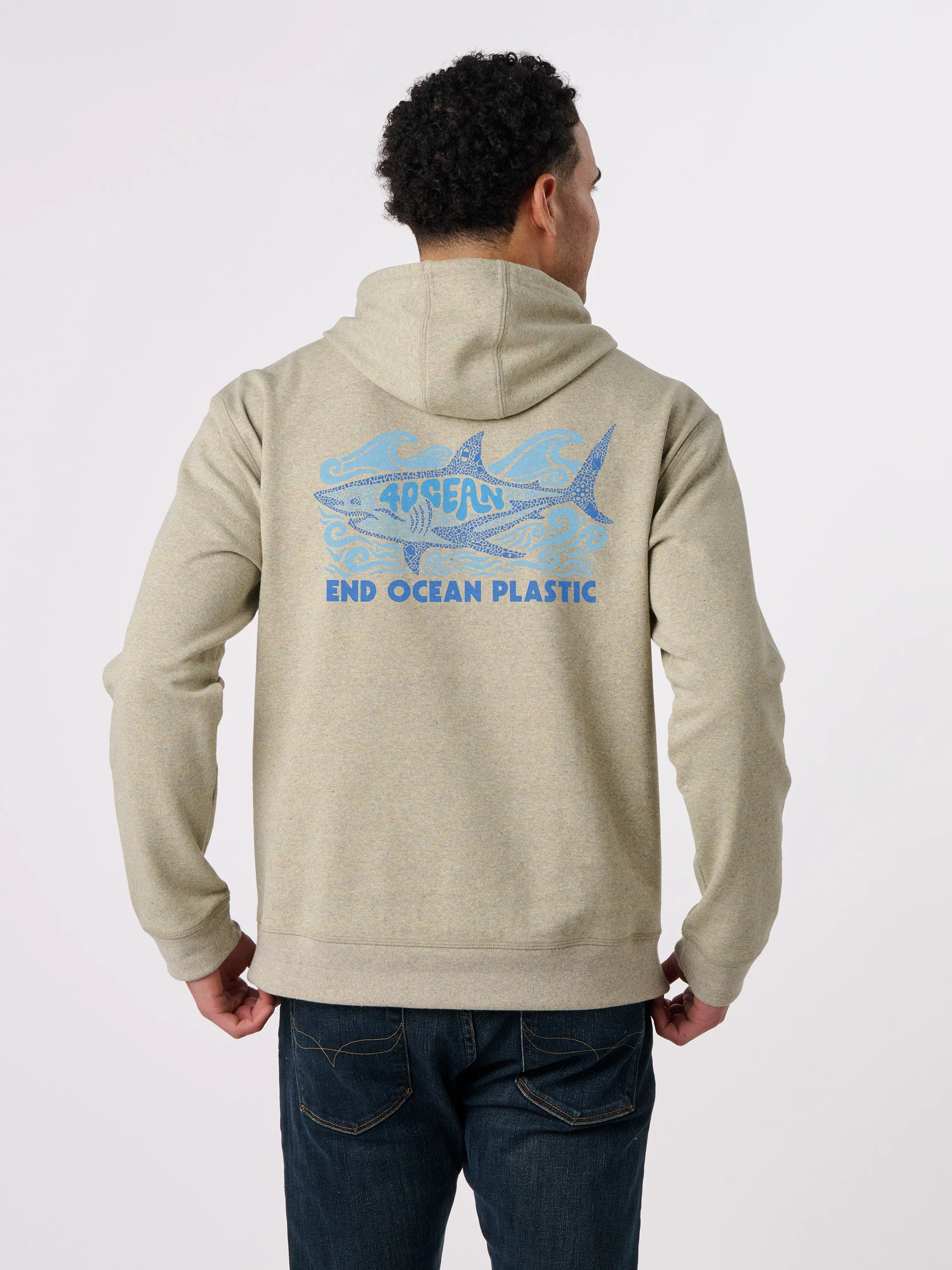 Shark Microplastic Unisex Pullover Hoodie - Image 4