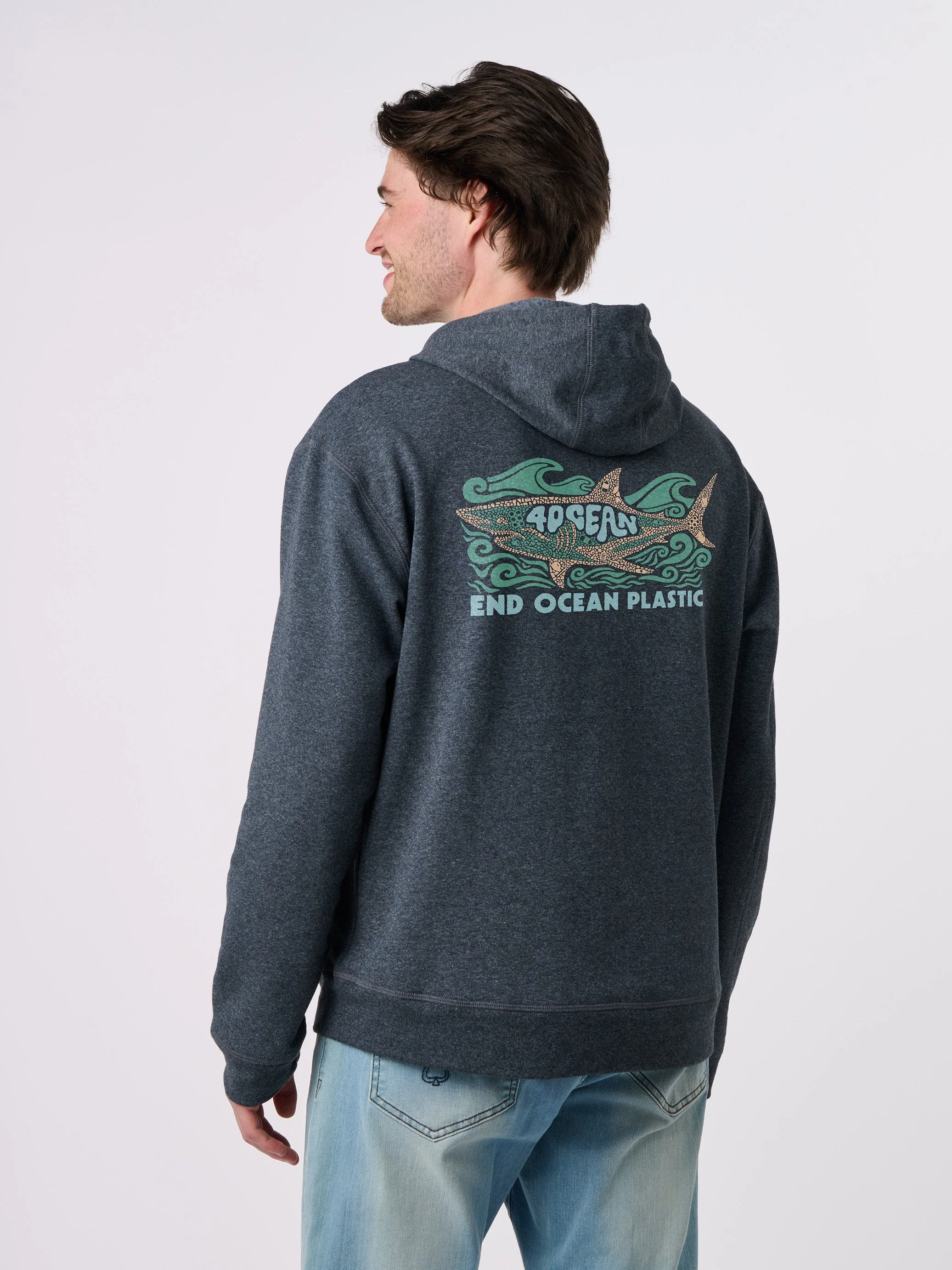 Shark Microplastic Unisex Pullover Hoodie - Image 8